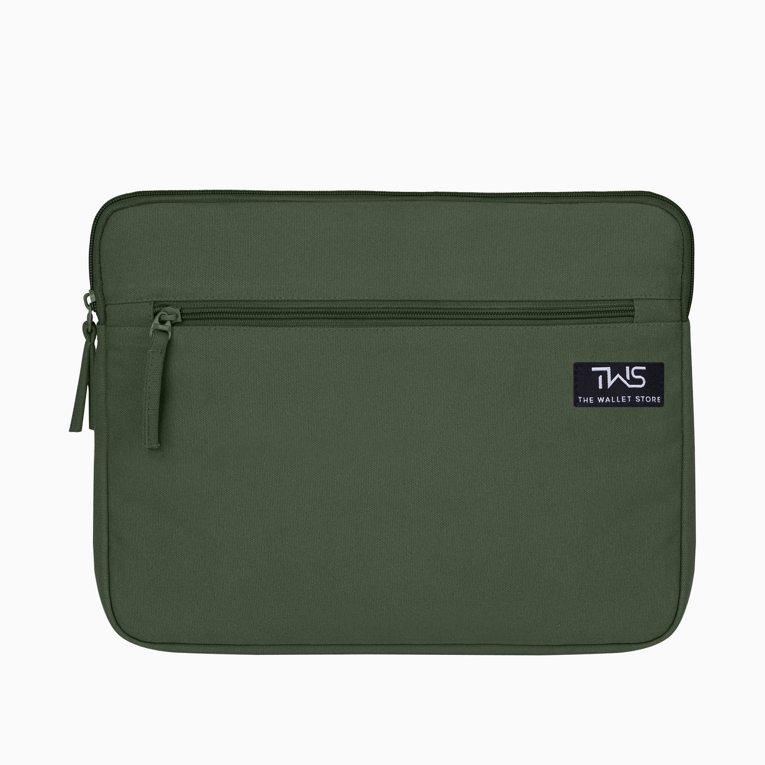 Sleek Guard Canvas Laptop Sleeve - Olive