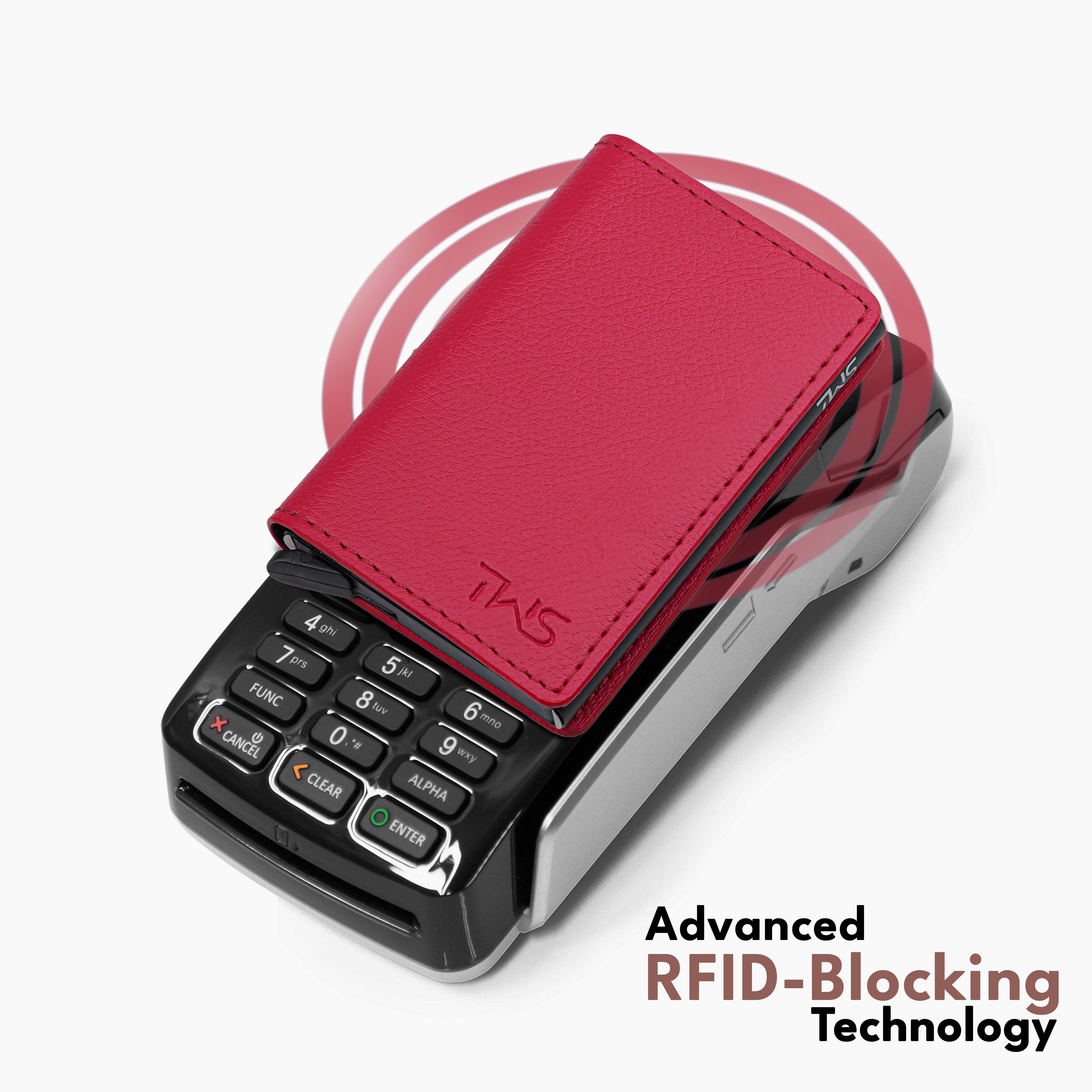 Vivid Vault RFID Protected Metal Cardholder - Red