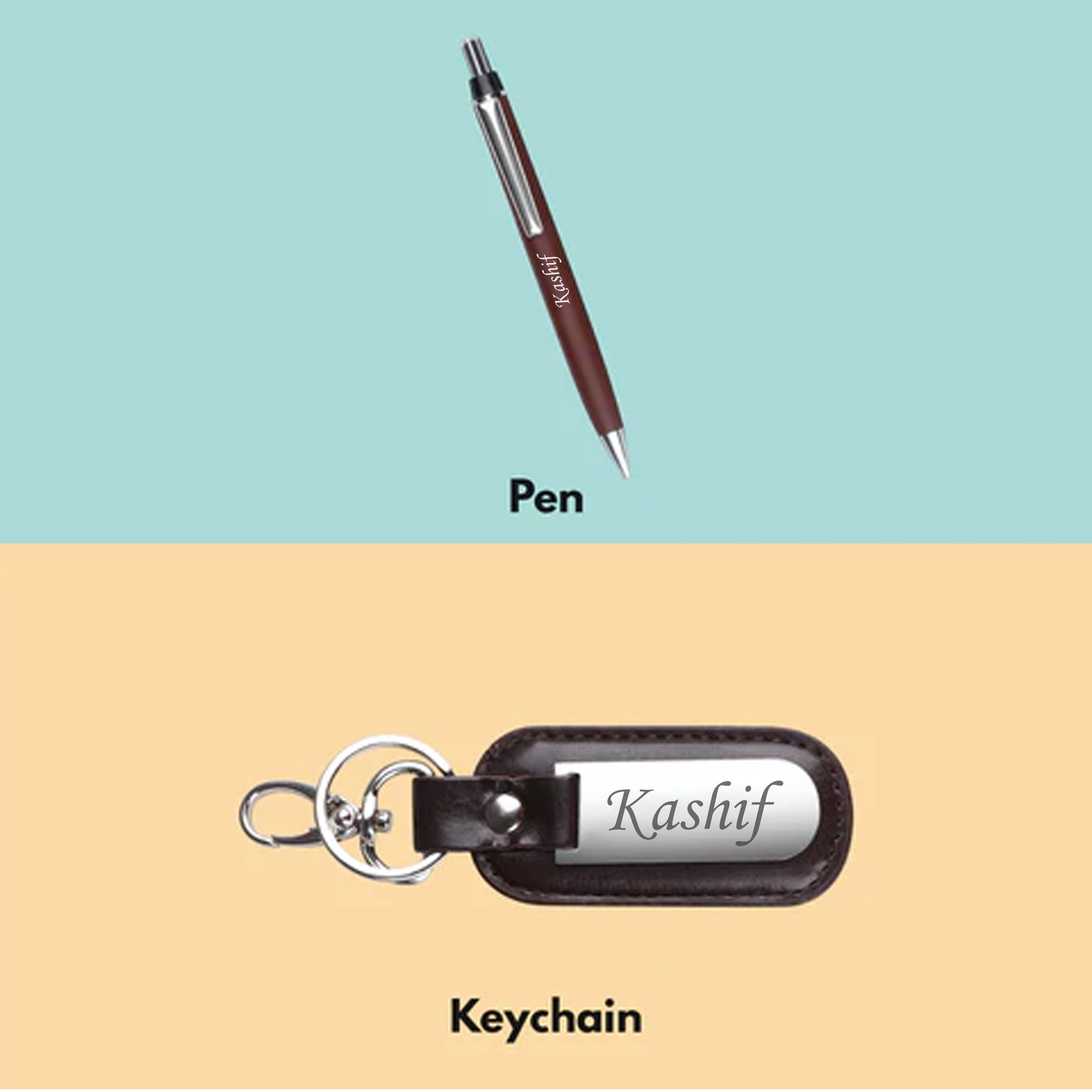 Personalized Pen & Keychain Gift Set