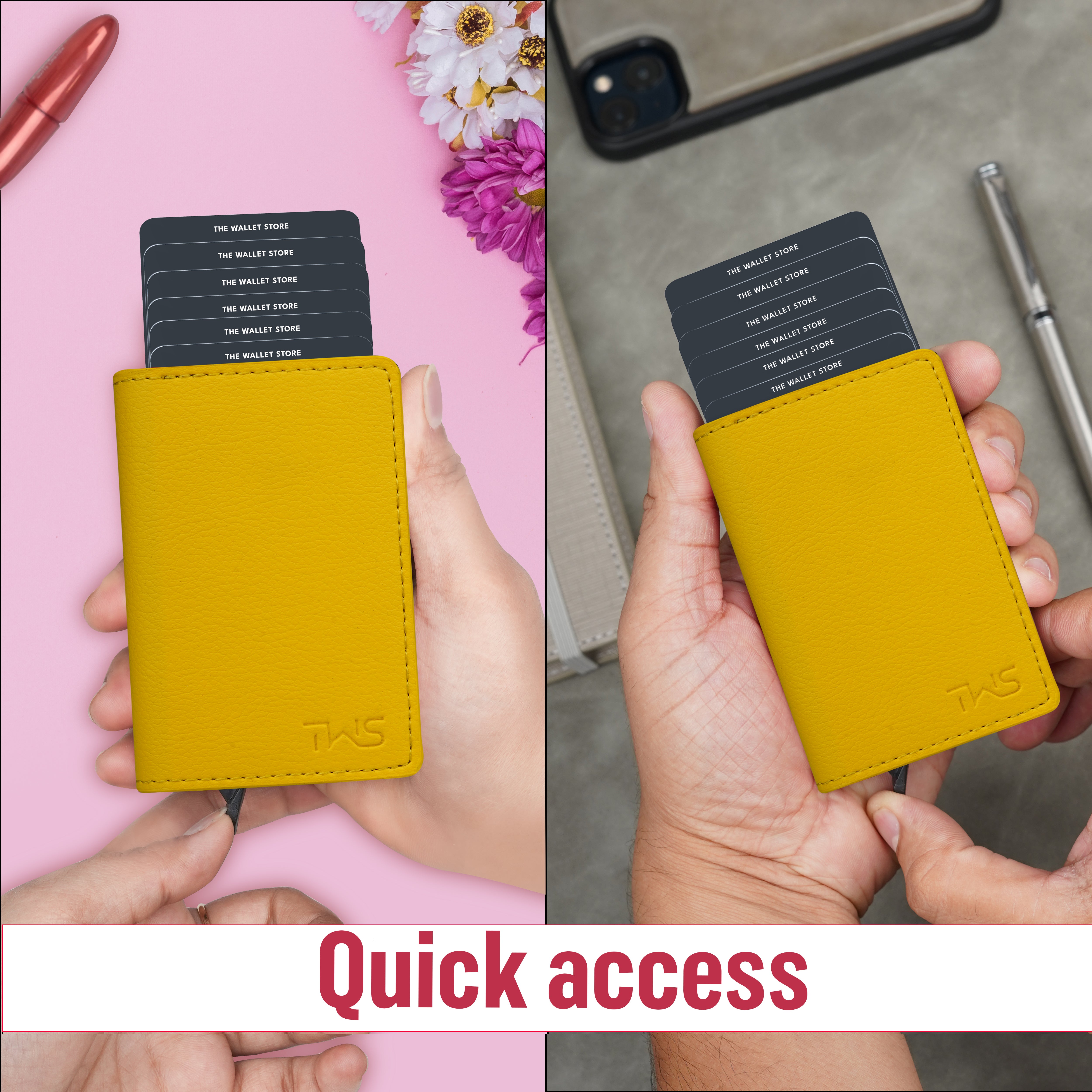 Vivid Vault RFID Protected Metal Cardholder - Yellow