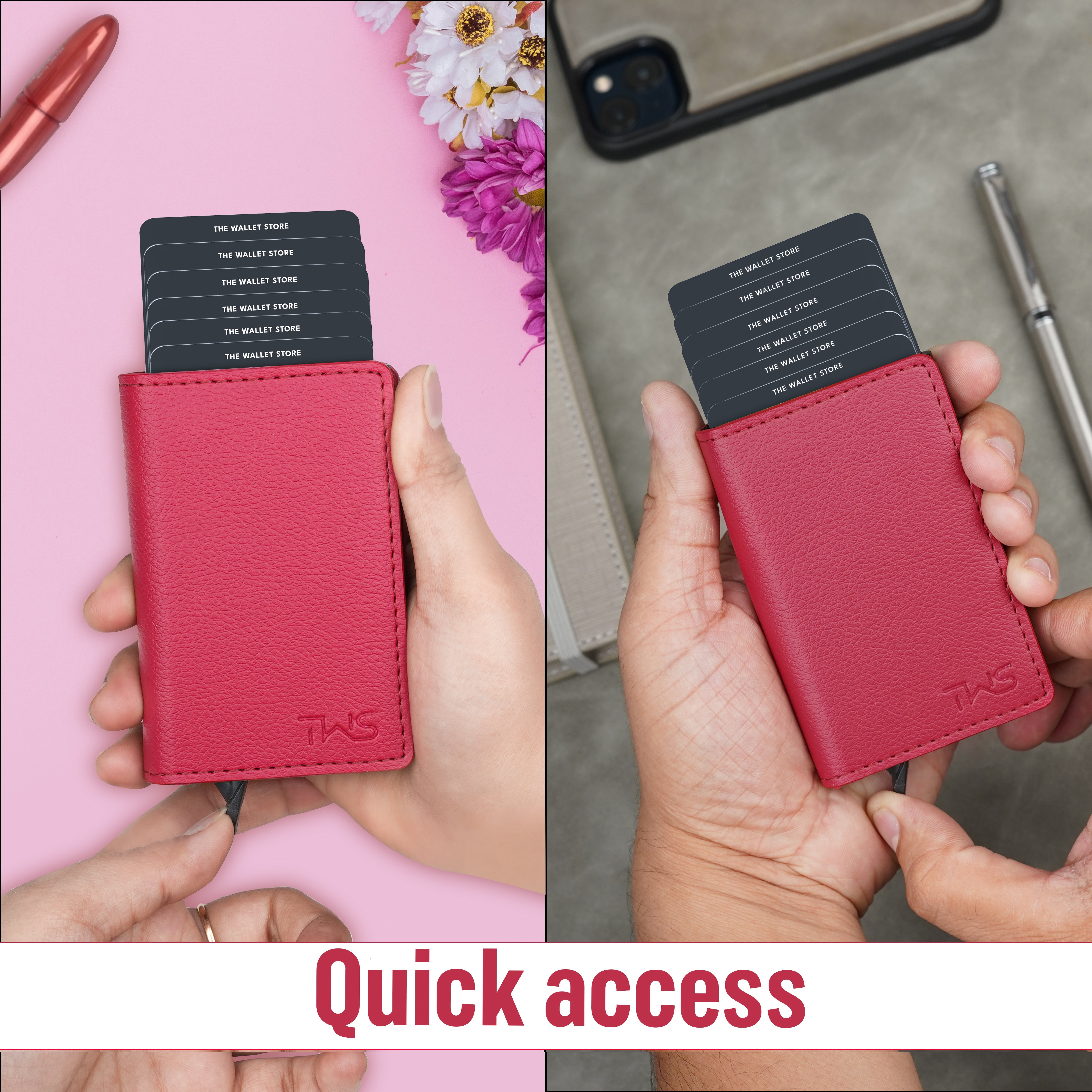 Vivid Vault RFID Protected Metal Cardholder - Red