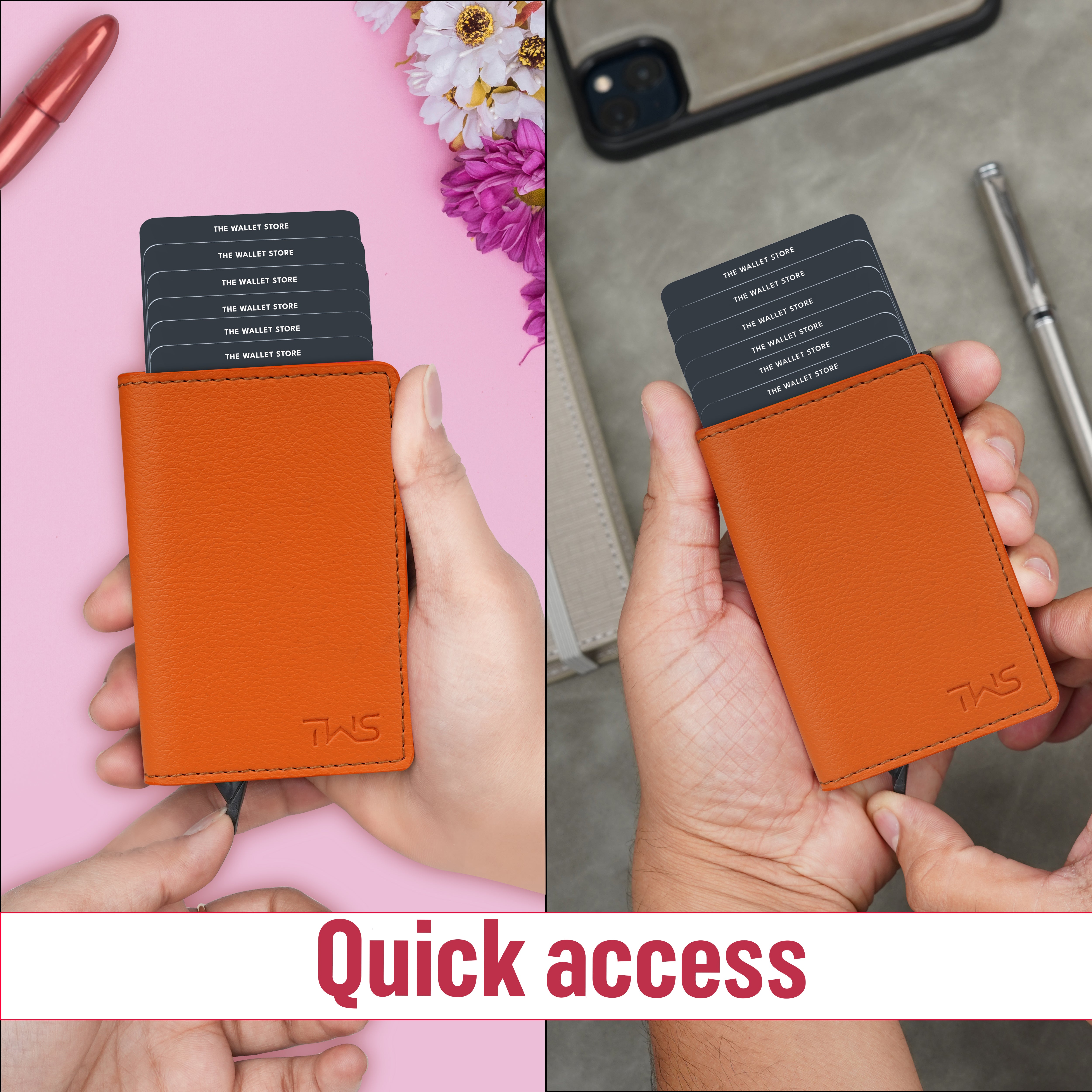 Vivid Vault RFID Protected Metal Cardholder - Orange