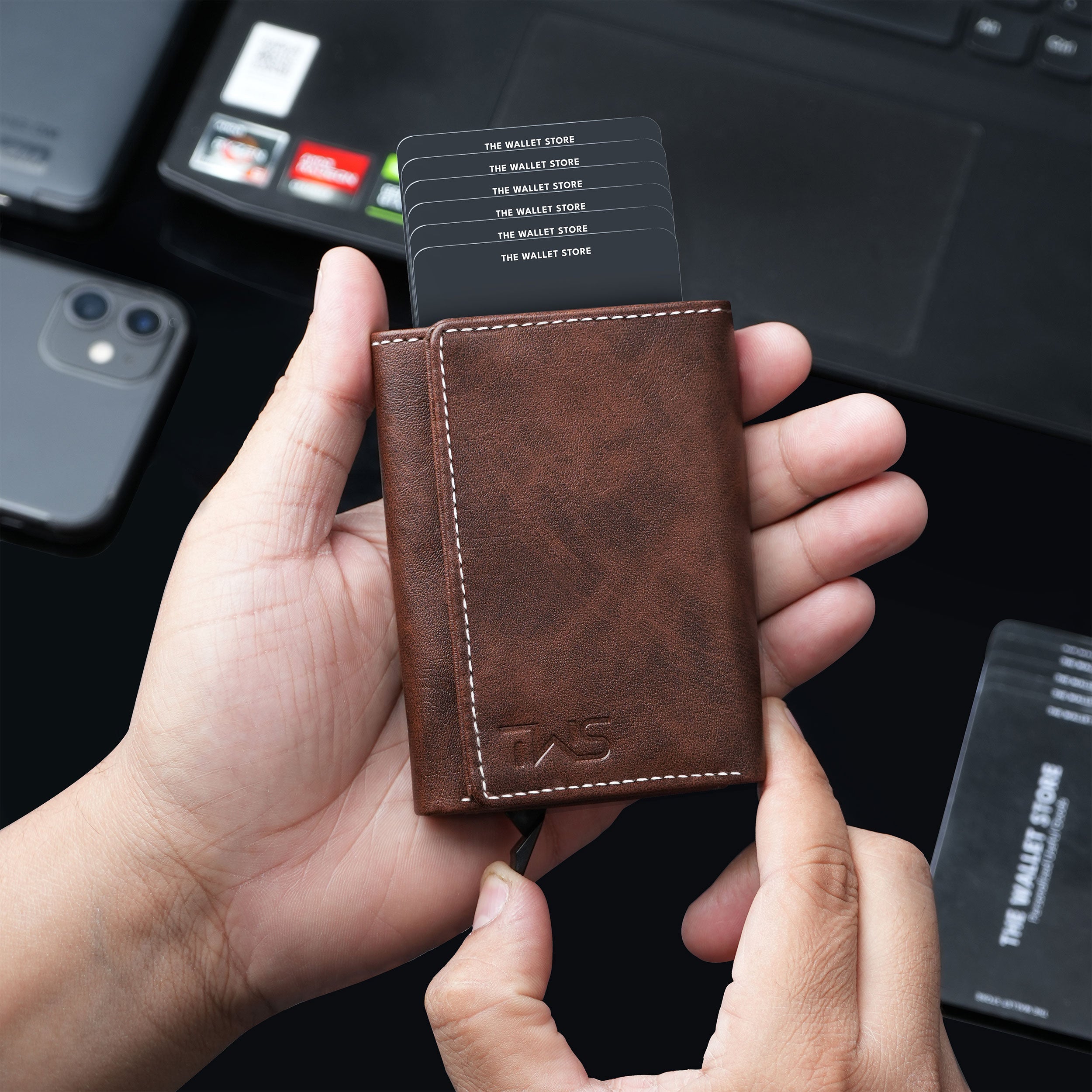 Maverick RFID Protected Wallet Cardholder - Brown