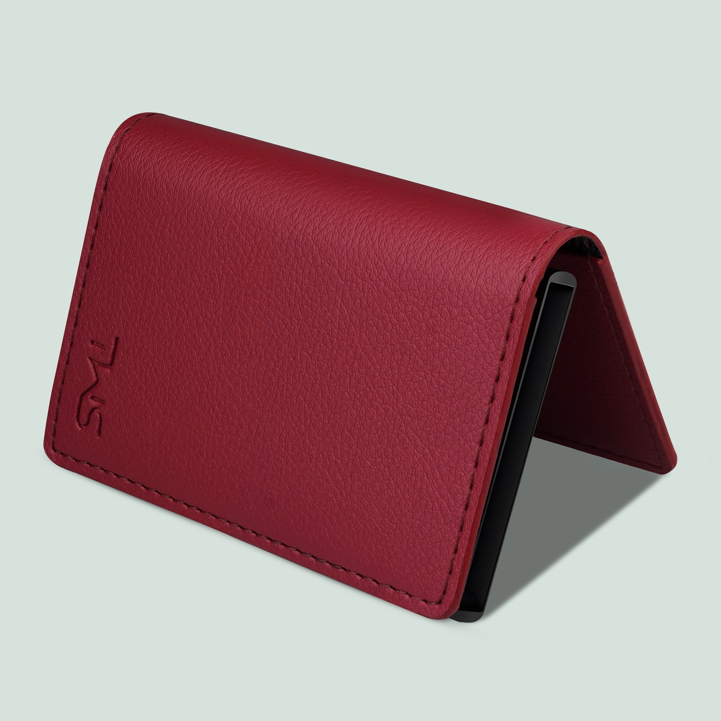 Vivid Vault RFID Protected Metal Cardholder - Maroon