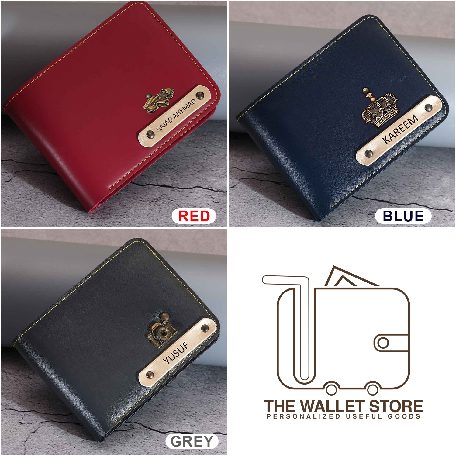 Customized Wallet With Name & Charm