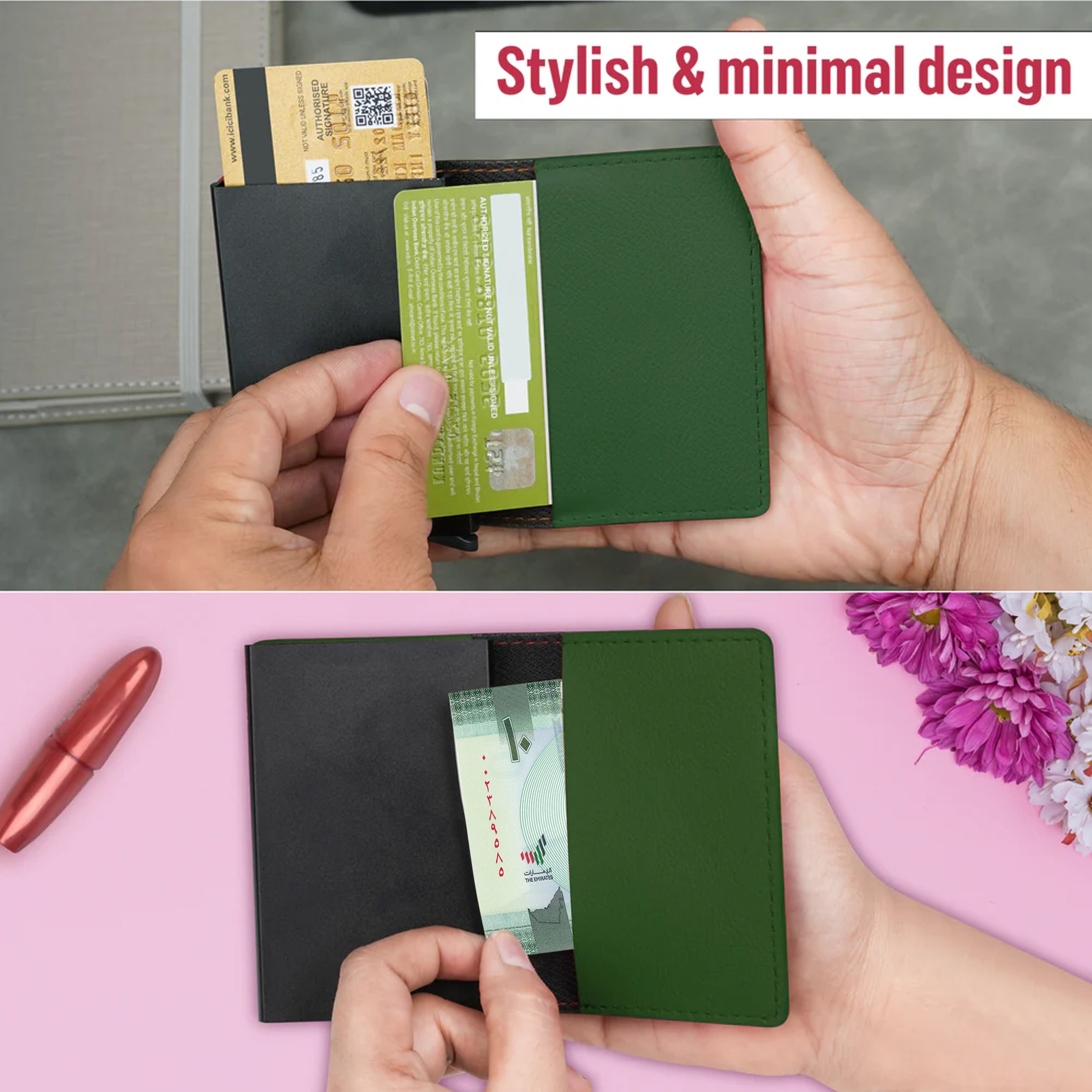 Vivid Vault RFID Protected Metal Cardholder - Green