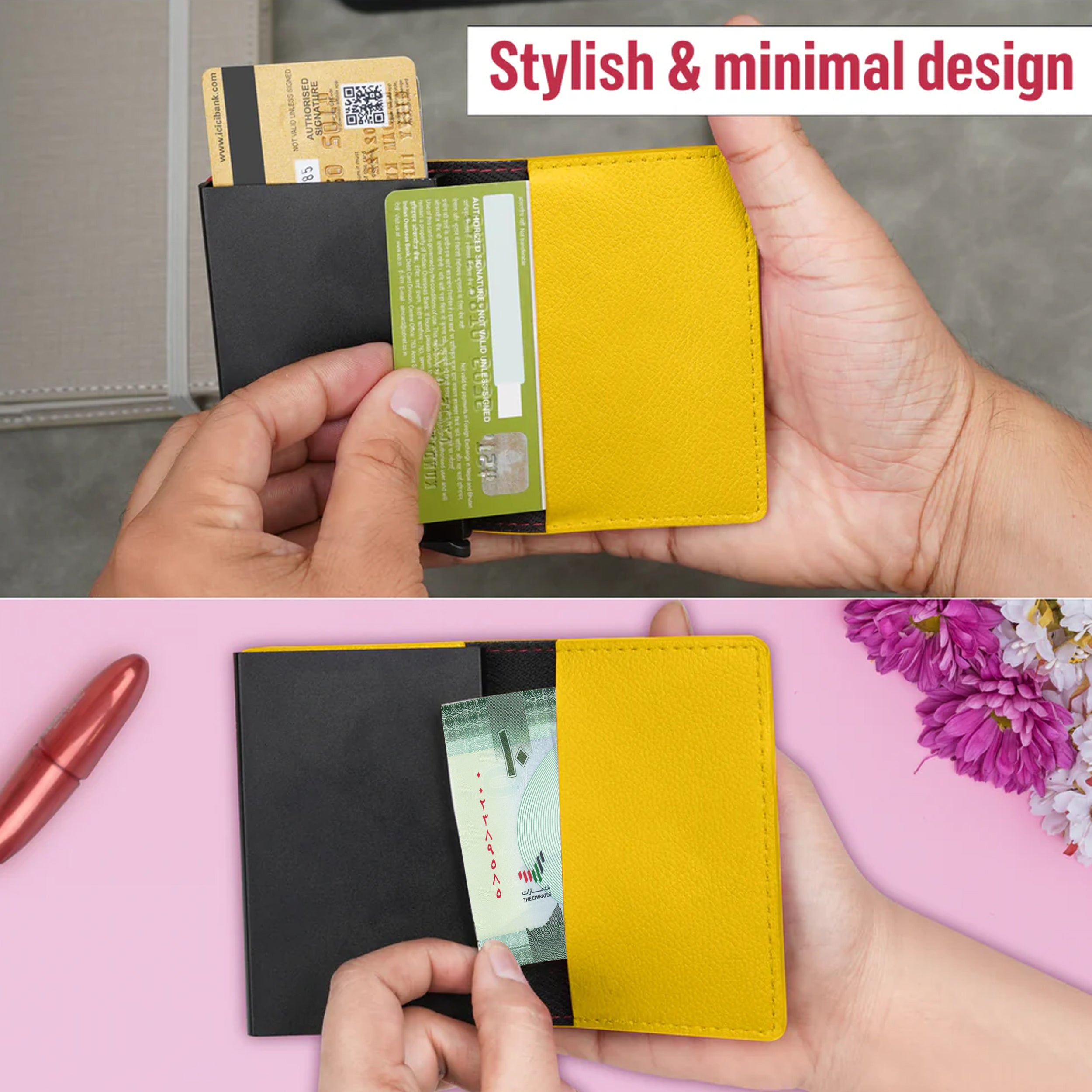 Vivid Vault RFID Protected Metal Cardholder - Yellow