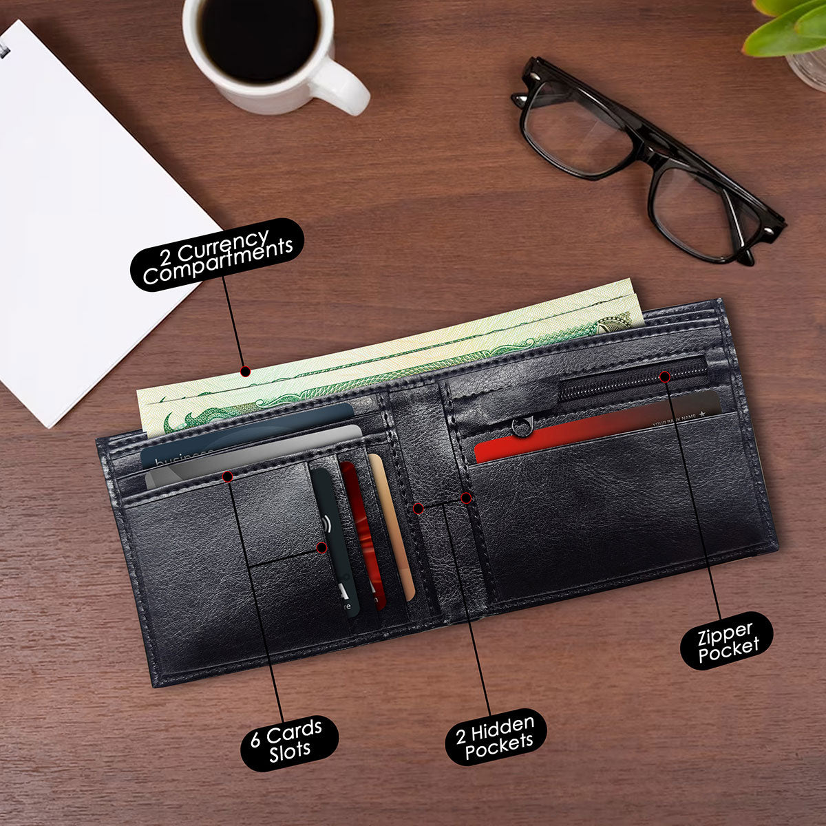 Personalized Solid Men's Wallet With Name