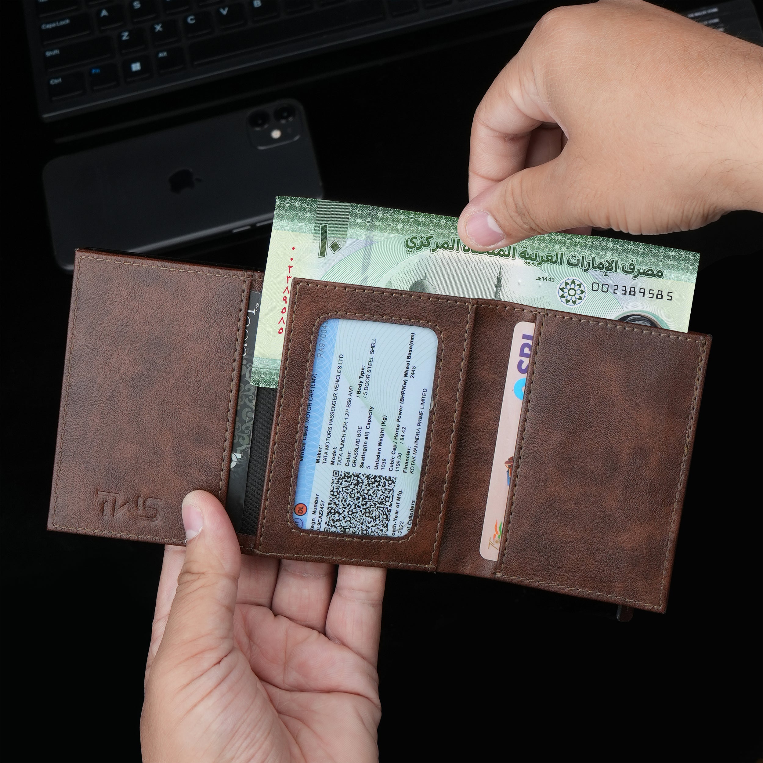 Defender RFID Protected Wallet Cardholder - Brown