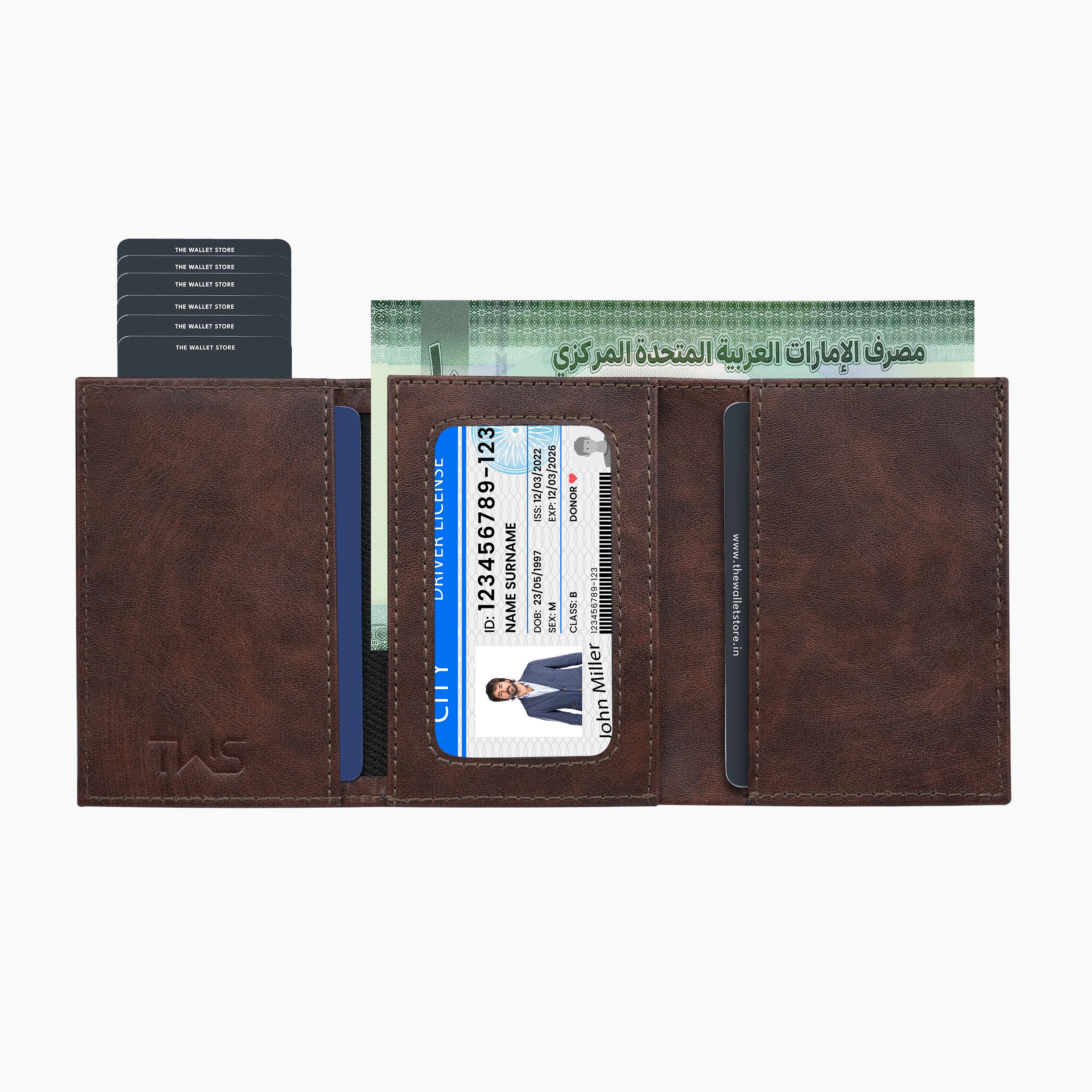 Defender RFID Protected Wallet Cardholder - Brown